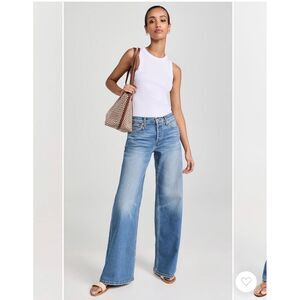 Re/Done MID RISE WIDE LEG JEAN size 28